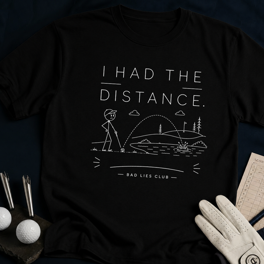 I Hit That Exactly – funny golf t-shirt in Black | Bad Lies Club