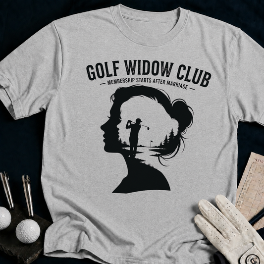 Golf Widow Club – funny golf t-shirt in Sport Grey | Bad Lies Club