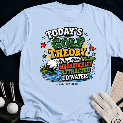 Todays Golf Theory The Golf Ball Is - light_blue