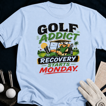 Golf Addict. Recovery Starts Monday. - light_blue