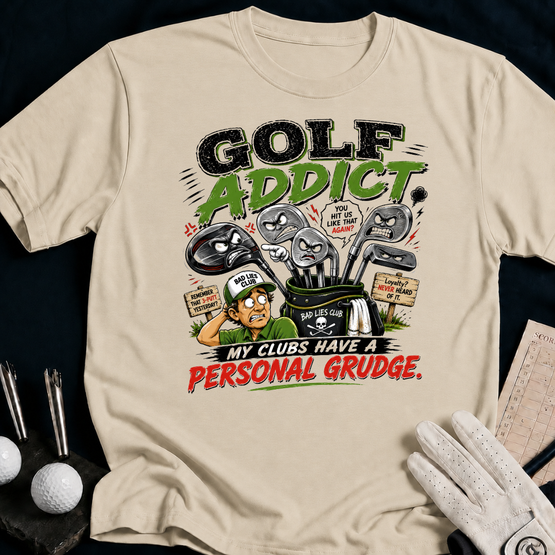 Golf Addict. My Clubs Have A Personal Grudge. - sand