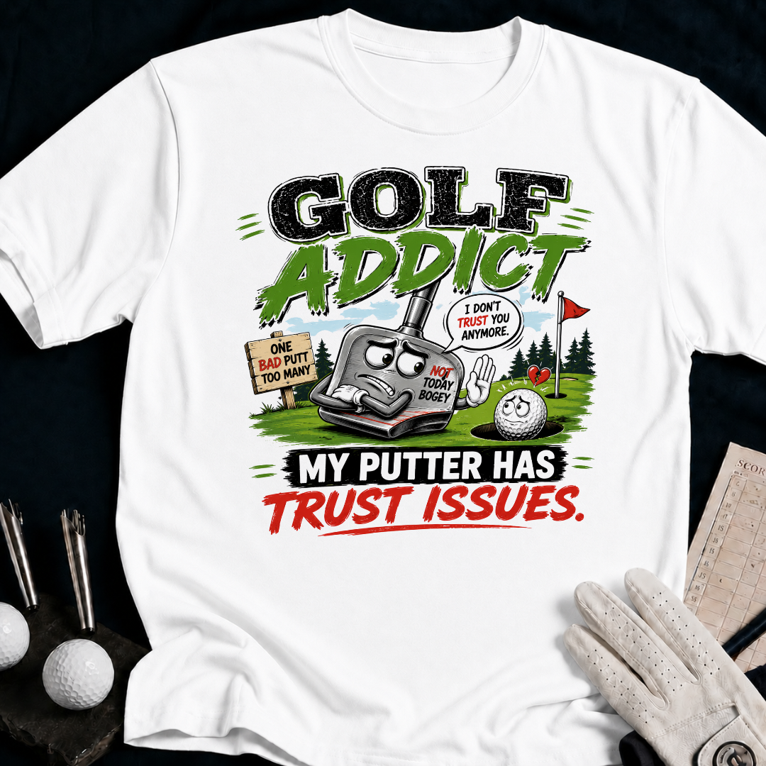 Golf Addict. My Putter Has Trust Issues. - white