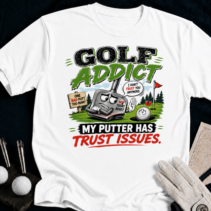 Golf Addict. My Putter Has Trust Issues. - white