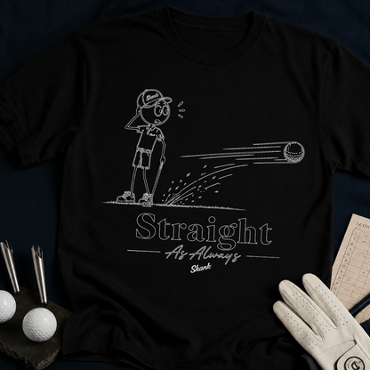 Straight As Always – funny golf t-shirt in Black | Bad Lies Club