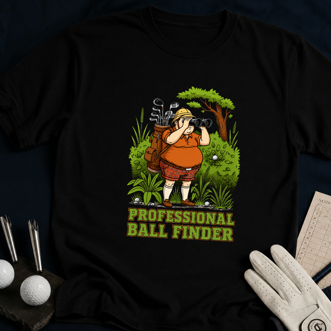 Professional Ball Finder – funny golf t-shirt in Black | Bad Lies Club