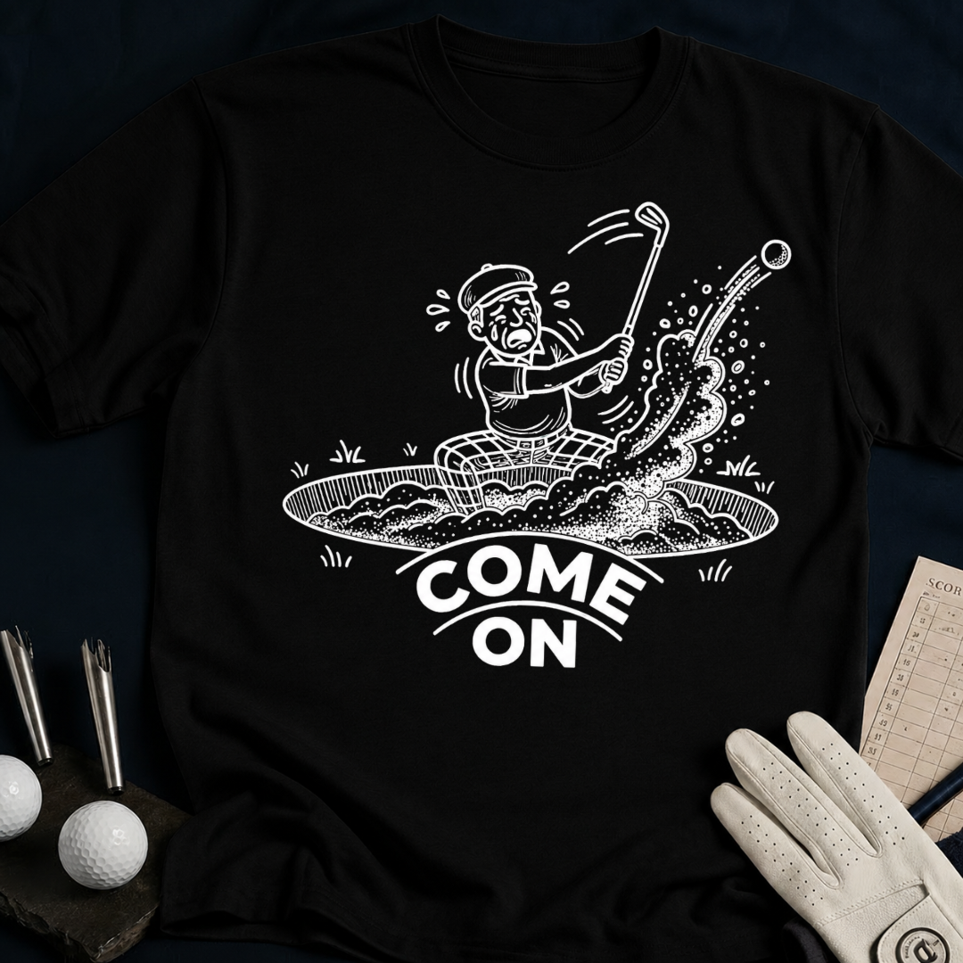 Come On – funny golf t-shirt in Black | Bad Lies Club