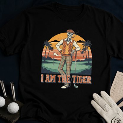 I Am The Tiger – funny golf t-shirt in Black | Bad Lies Club