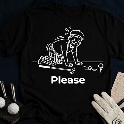 Please – funny golf t-shirt in Black | Bad Lies Club