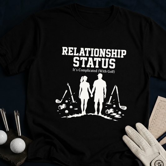 It's Complicated – funny golf t-shirt in Black | Bad Lies Club