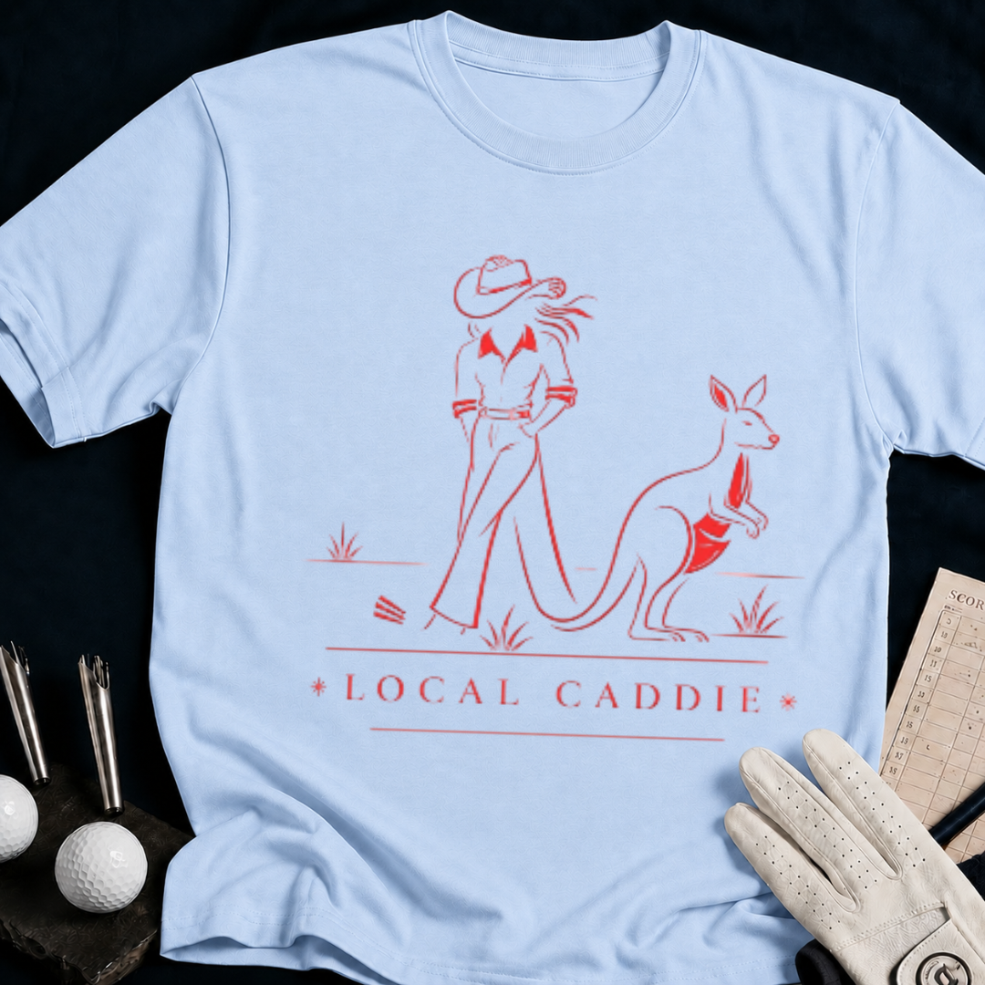 Local Caddie – funny golf t-shirt in Light Blue | Bad Lies Club