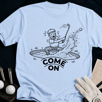 Come On – funny golf t-shirt in Light Blue | Bad Lies Club