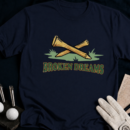Broken Dreams – funny golf t-shirt in Navy | Bad Lies Club
