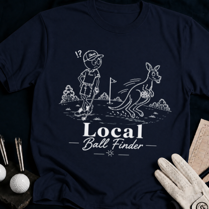 Local Ball Finder – funny golf t-shirt in Navy | Bad Lies Club