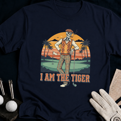 I Am The Tiger – funny golf t-shirt in Navy | Bad Lies Club