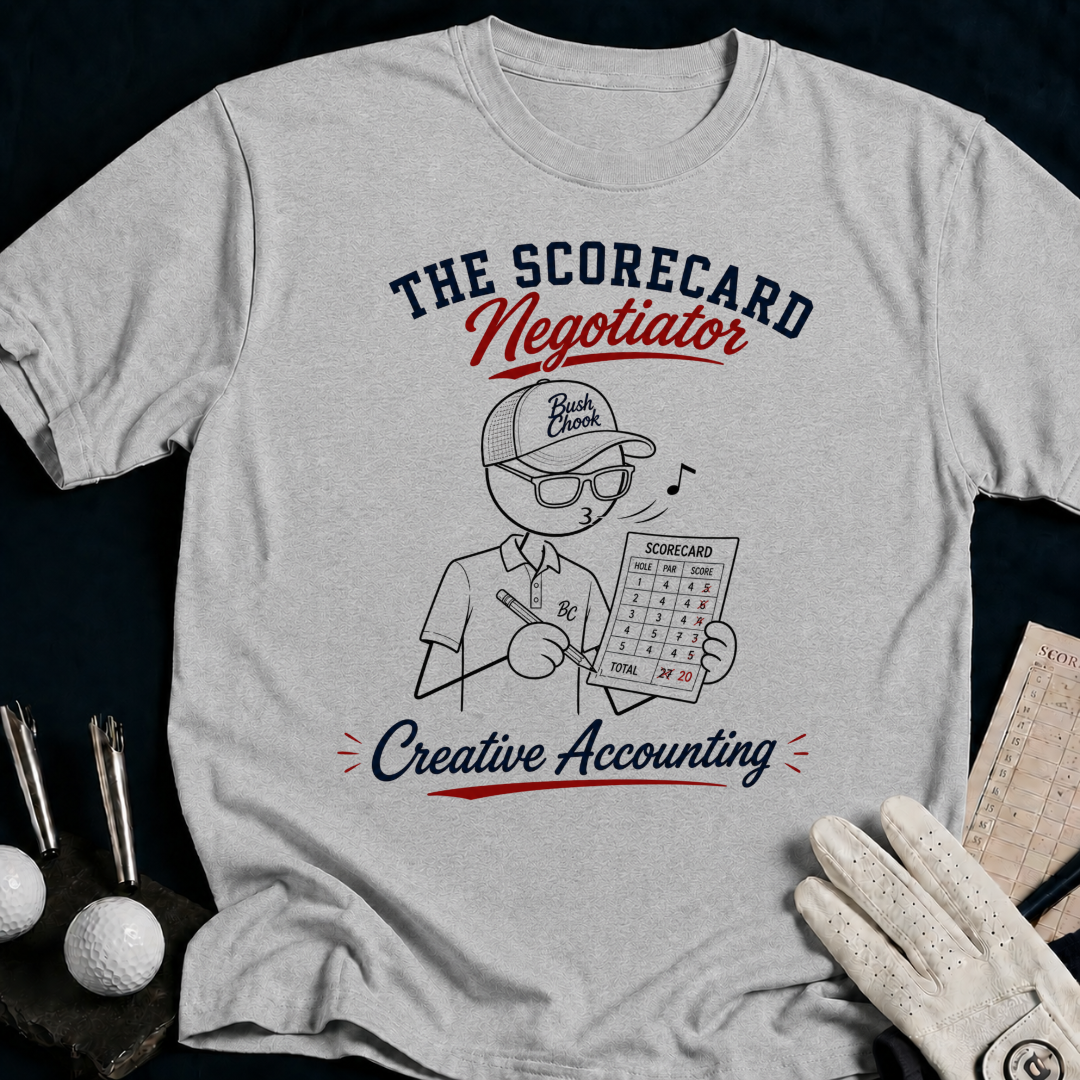 Scorecard Negotiator – funny golf t-shirt in Sport Grey | Bad Lies Club