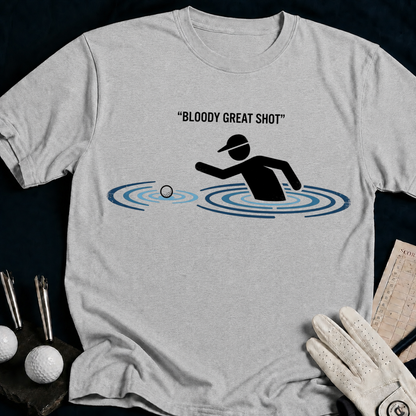 Bloody Great Shot – funny golf t-shirt in Sport Grey | Bad Lies Club