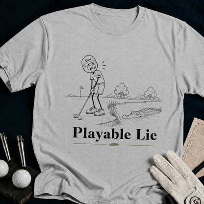Playable Lie – funny golf t-shirt in Sport Grey | Bad Lies Club
