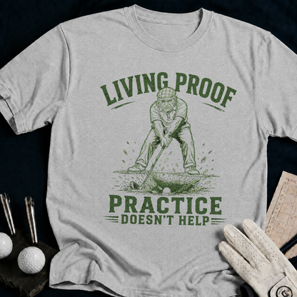 Living Proof – funny golf t-shirt in Sport Grey | Bad Lies Club