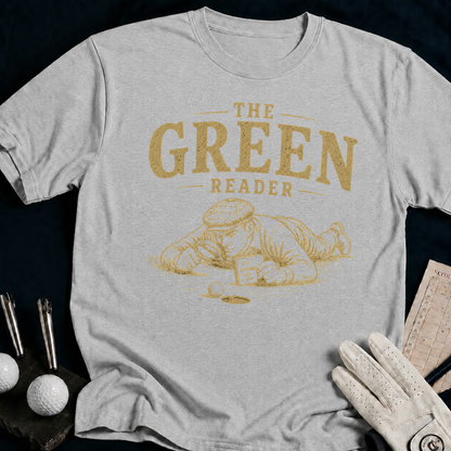 The Green Reader – funny men's golf t-shirt in Sport Grey | Bad Lies Club
