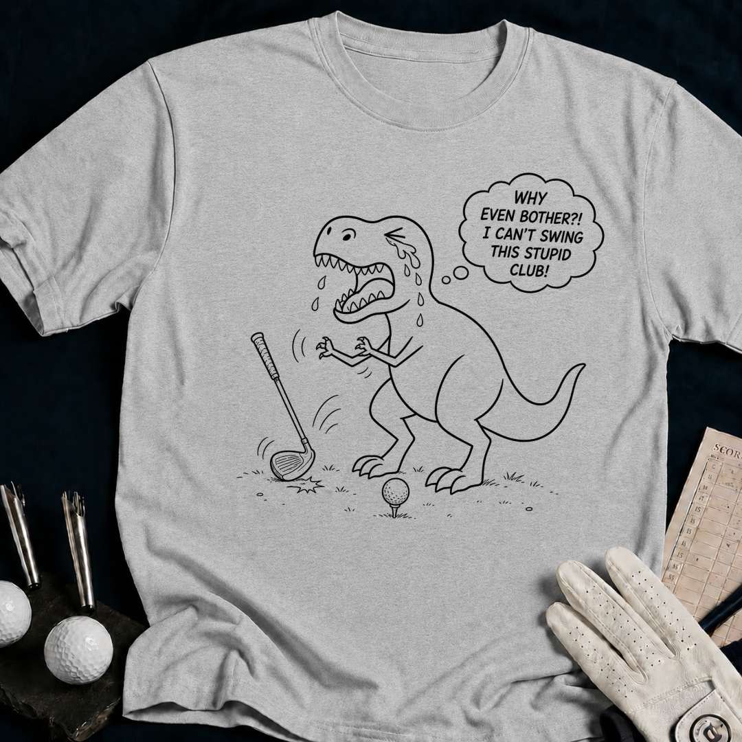 Why Even Bother – funny golf t-shirt in Sport Grey | Bad Lies Club