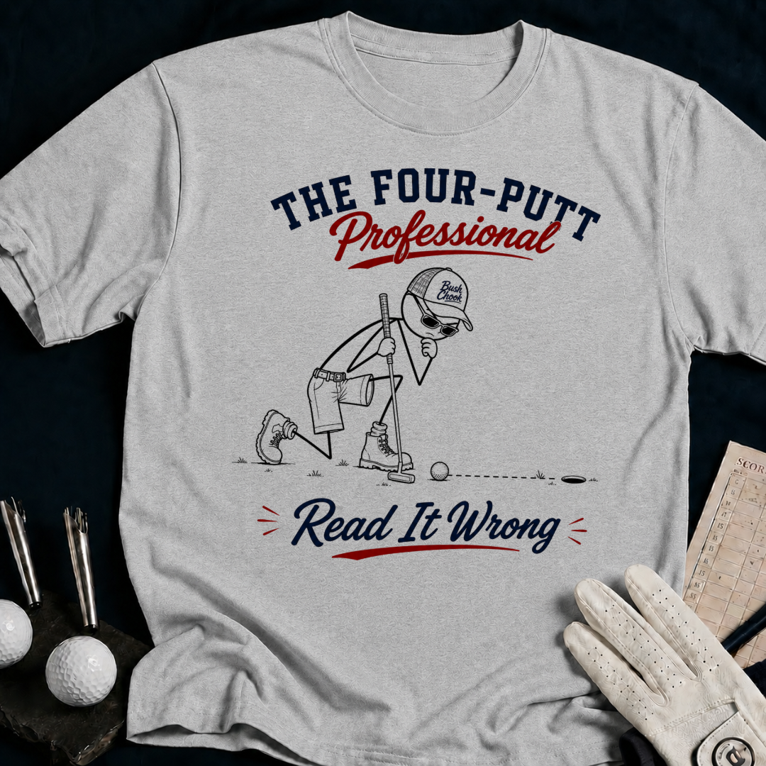 The Four-Putt Professional – funny golf t-shirt in Sport Grey | Bad Lies Club