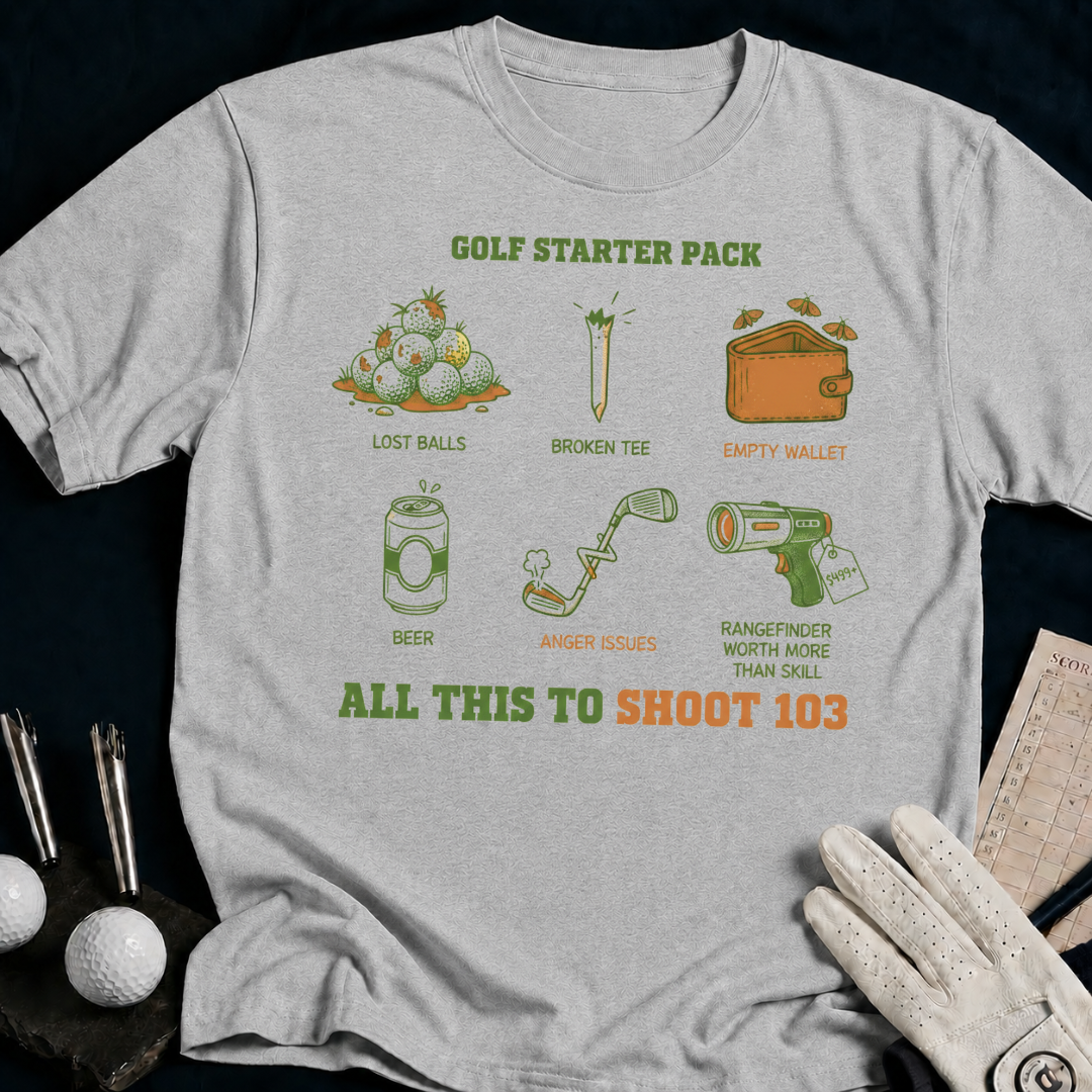 Golf Starter Pack – funny golf t-shirt in Sport Grey | Bad Lies Club