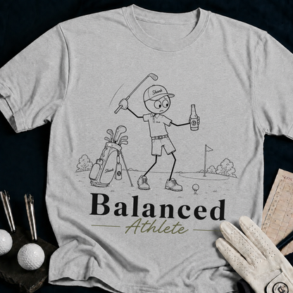 Balanced Athlete – funny golf t-shirt in Sport Grey | Bad Lies Club