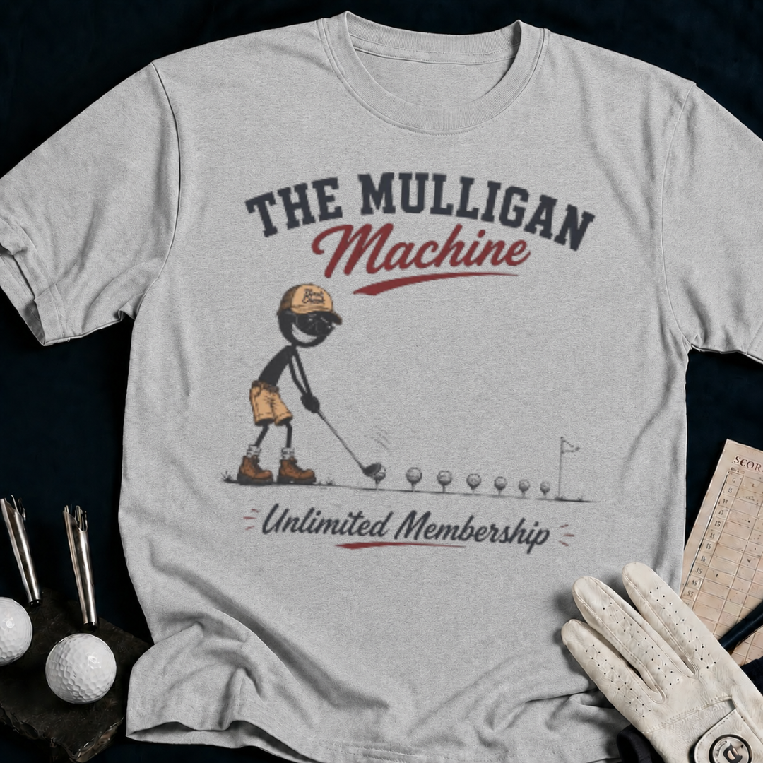 The Mulligan Machine – funny golf t-shirt in Sport Grey | Bad Lies Club