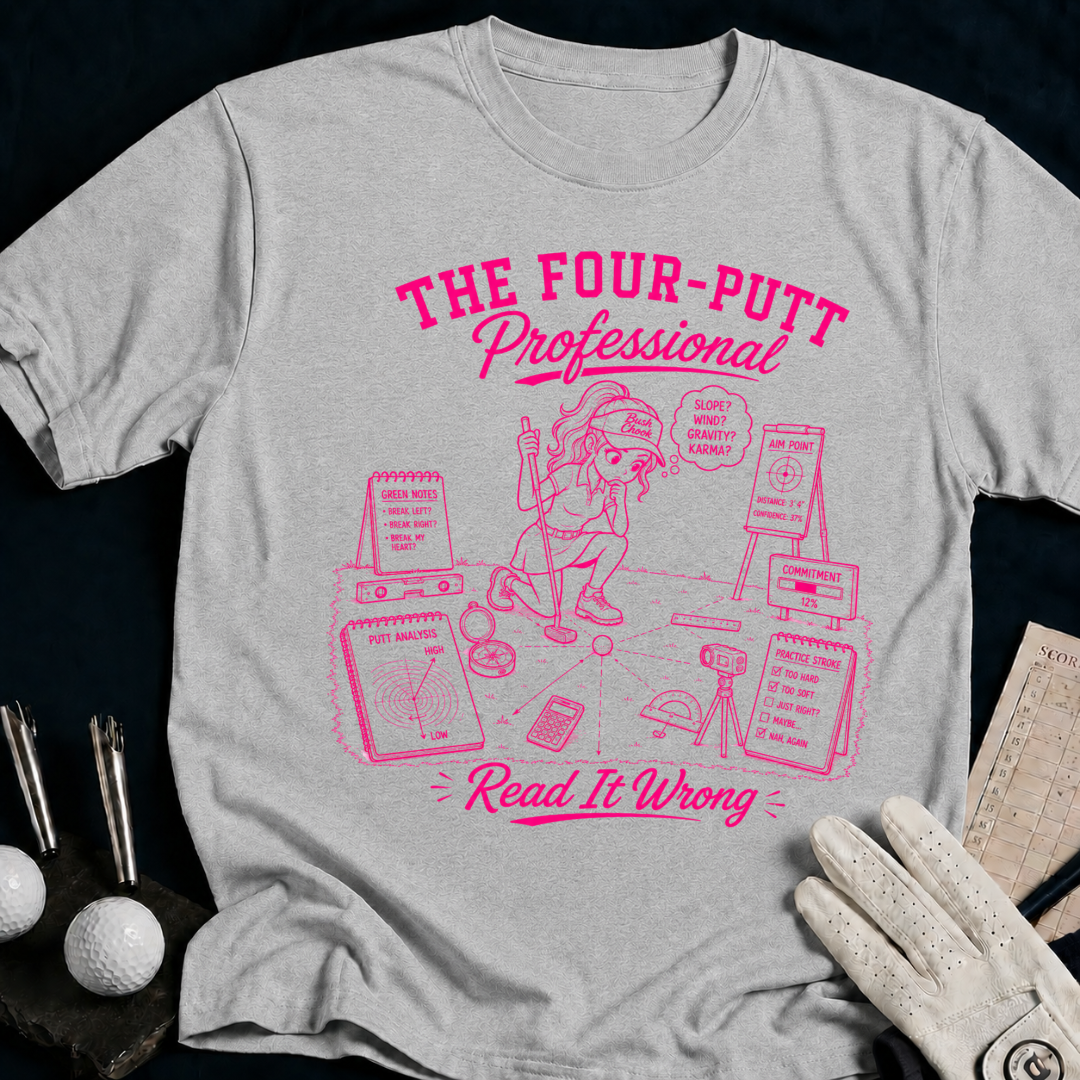 The Four-Putt Professional – funny women's golf t-shirt in Sport Grey | Bad Lies Club