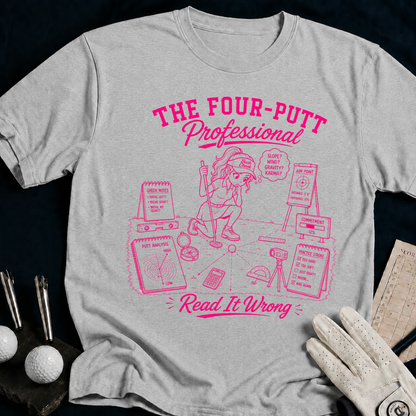 The Four-Putt Professional – funny women's golf t-shirt in Sport Grey | Bad Lies Club