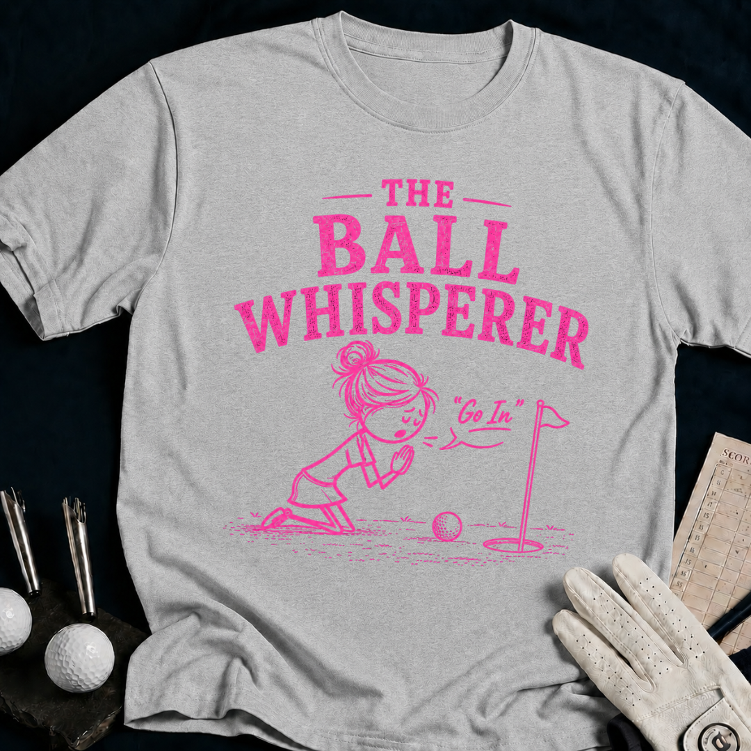 Ball Whisperer – funny women's golf t-shirt in Sport Grey | Bad Lies Club