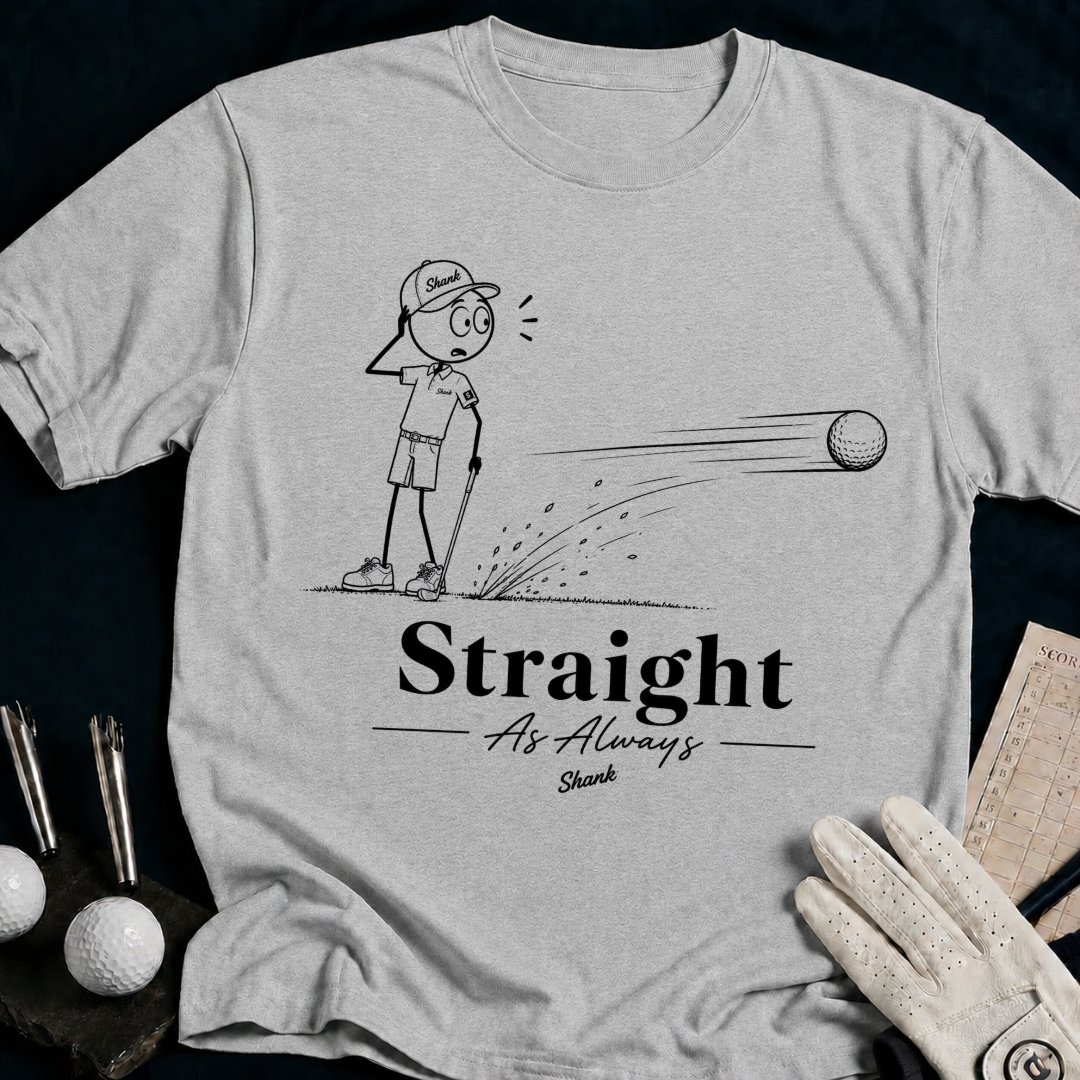 Straight As Always – funny golf t-shirt in Sport Grey | Bad Lies Club