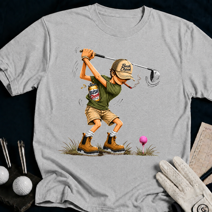 Bush Chook – funny golf t-shirt in Sport Grey | Bad Lies Club