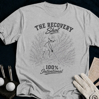 The Recovery Shot – funny golf t-shirt in Sport Grey | Bad Lies Club