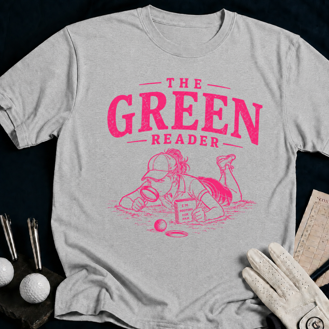 The Green Reader – funny women's golf t-shirt in Sport Grey | Bad Lies Club