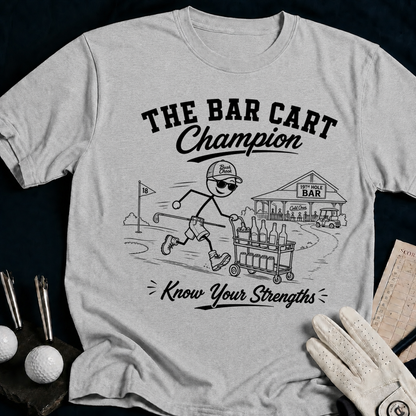 Bar Cart Champion – funny golf t-shirt in Sport Grey | Bad Lies Club
