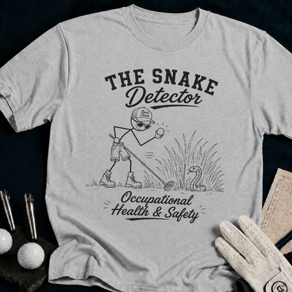 The Snake Detector – funny golf t-shirt in Sport Grey | Bad Lies Club