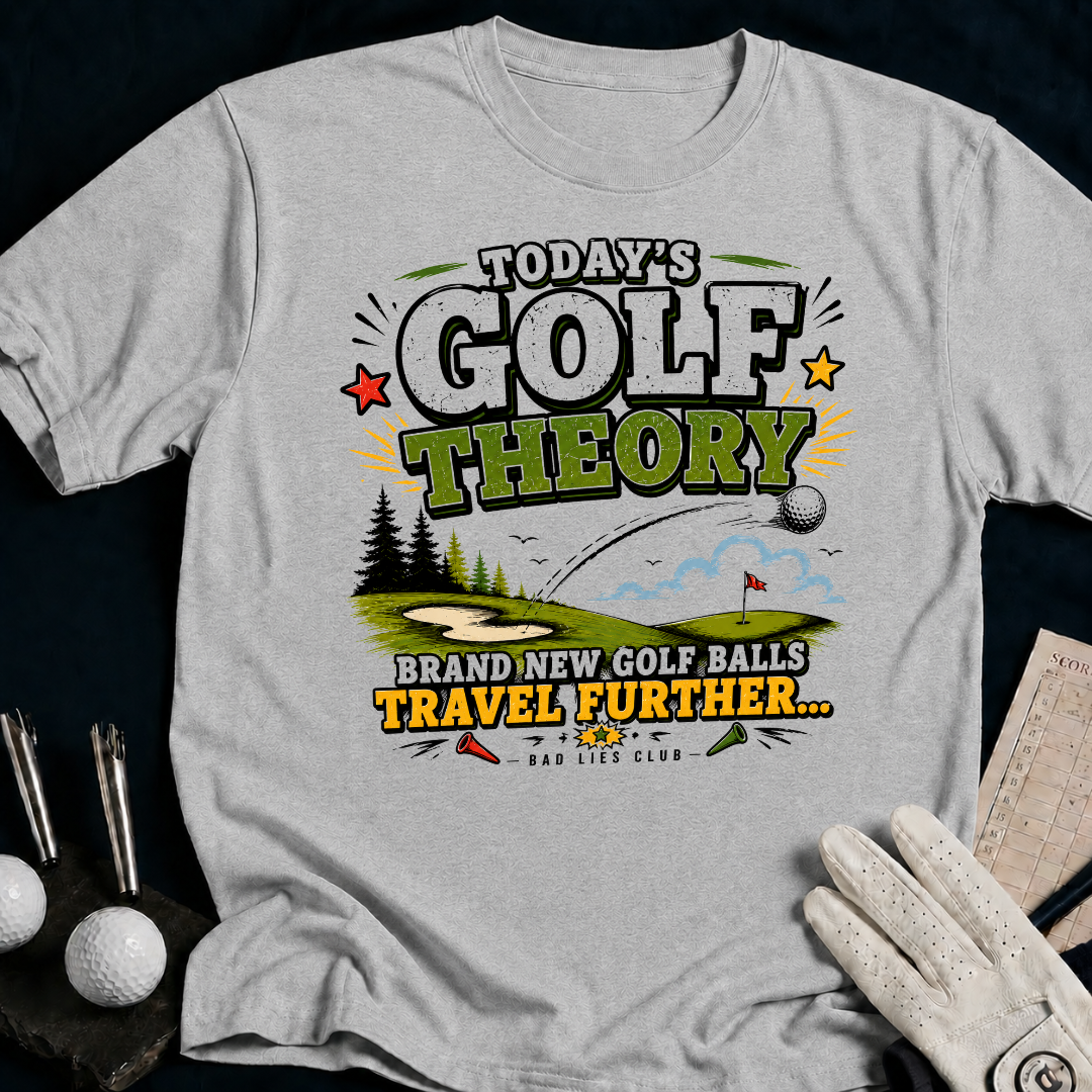 Today's Golf Theory. Brand New Golf Balls Travel Further. - sport_grey