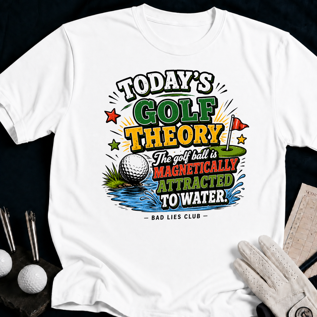 Today's Golf Theory. The Golf Ball Is Magnetically Attracted To Water - white