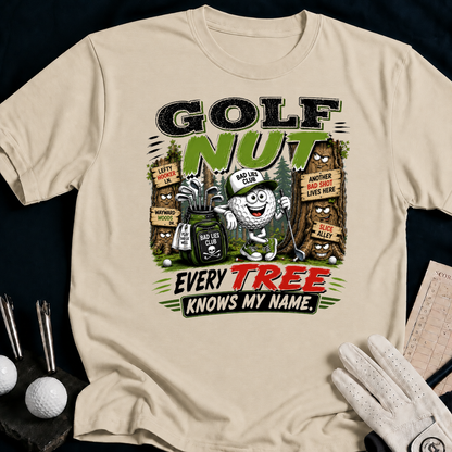Golf Nut. Every Tree Knows y Name. - sand