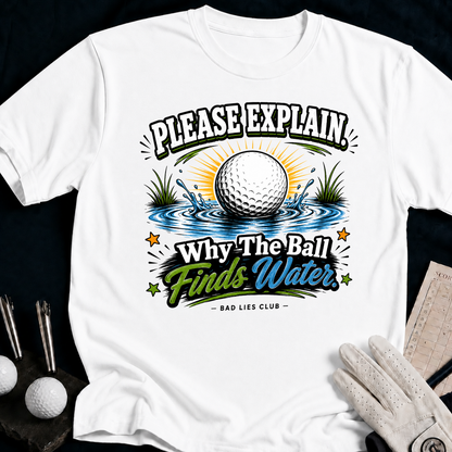 Please Explain. Why The Ball Finds Water. - white